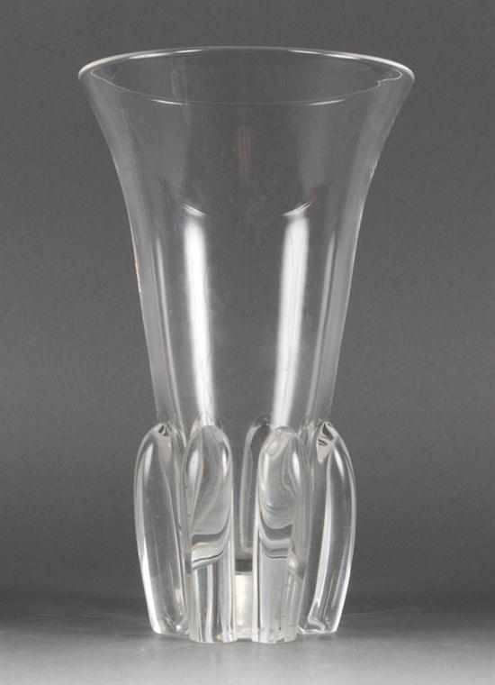 Appraisal: Steuben crystal vase etched ''Steuben'' underneath in H Estimate -