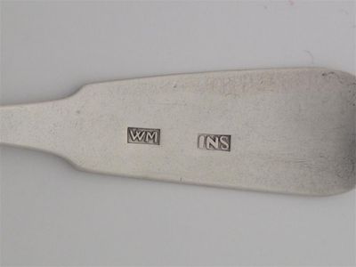 Appraisal: WILLIAM MASON or Munro An rare oar sauce ladle script