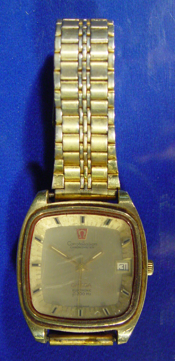 Appraisal: Omega Constellation Chronometer gold plated gentleman's wrist watch