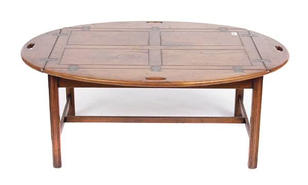 Appraisal: A George III style 'butlers tray' coffee table height in