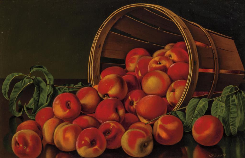 Appraisal: LEVI WELLS PRENTICE American - Still Life with Peaches in