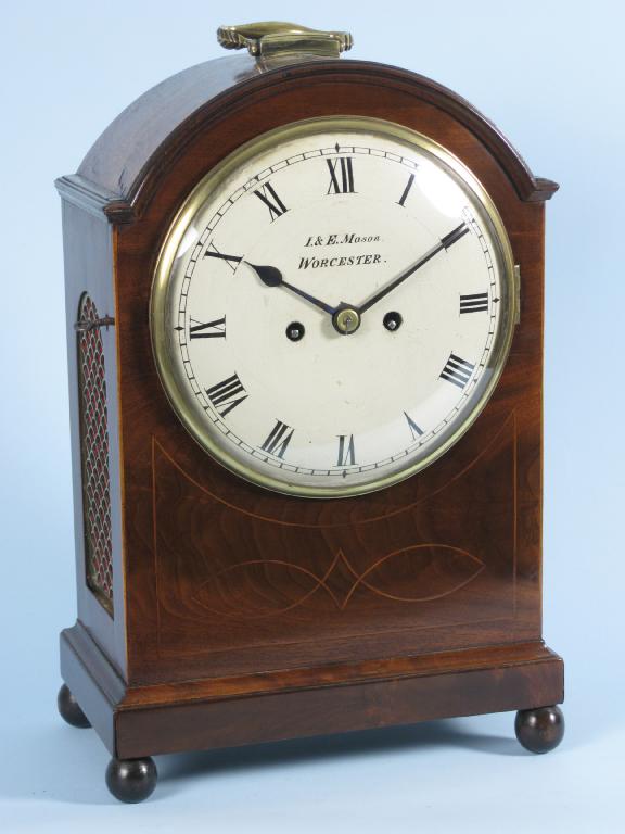 Appraisal: A George III mahogany bracket Clock with brass carrying handle