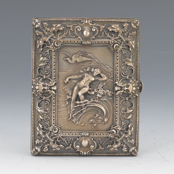 Appraisal: STERLING ART NOUVEAU CIGARETTE CASE WILLIAM B KERR CO x