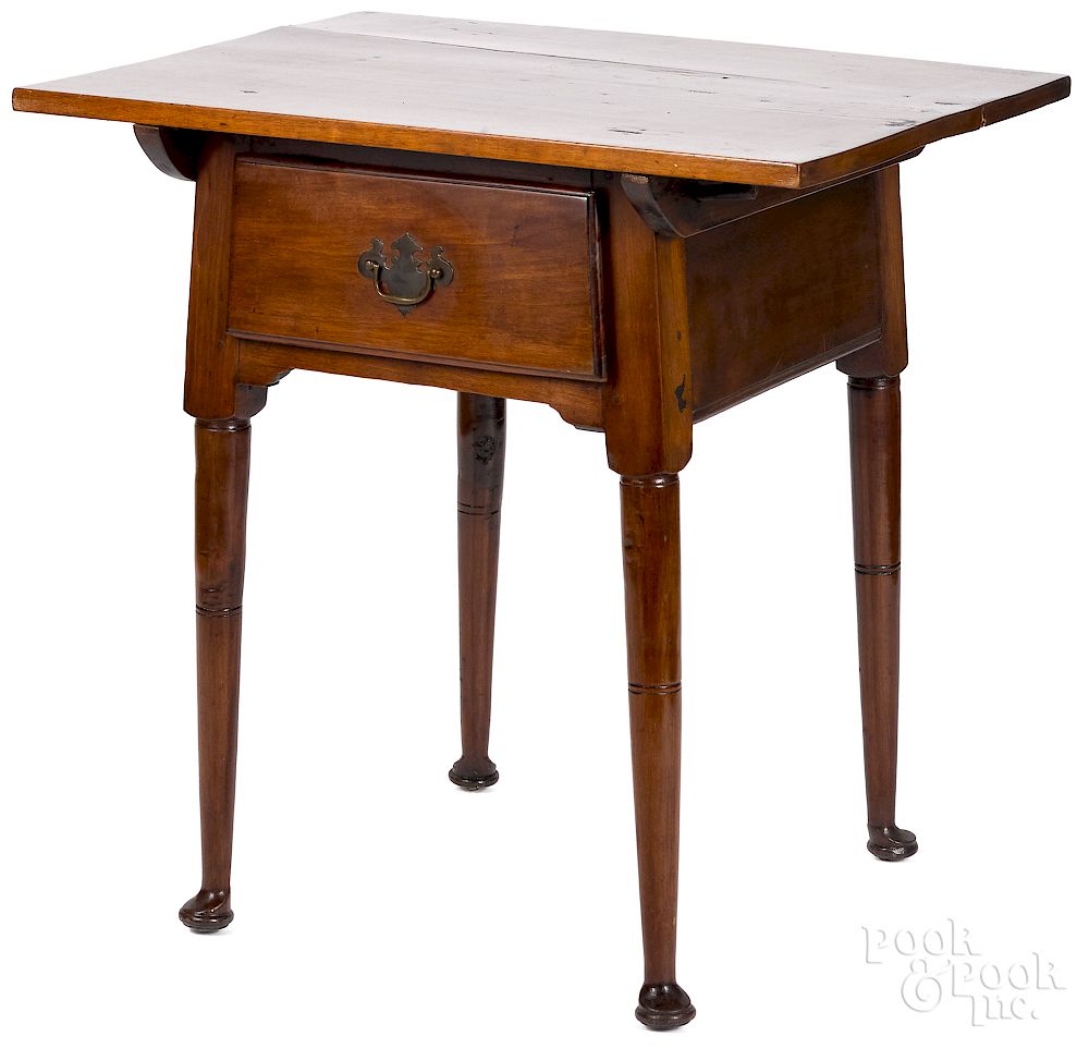 Appraisal: Pennsylvania walnut end table Exclusive on Bidsquare Pennsylvania walnut end