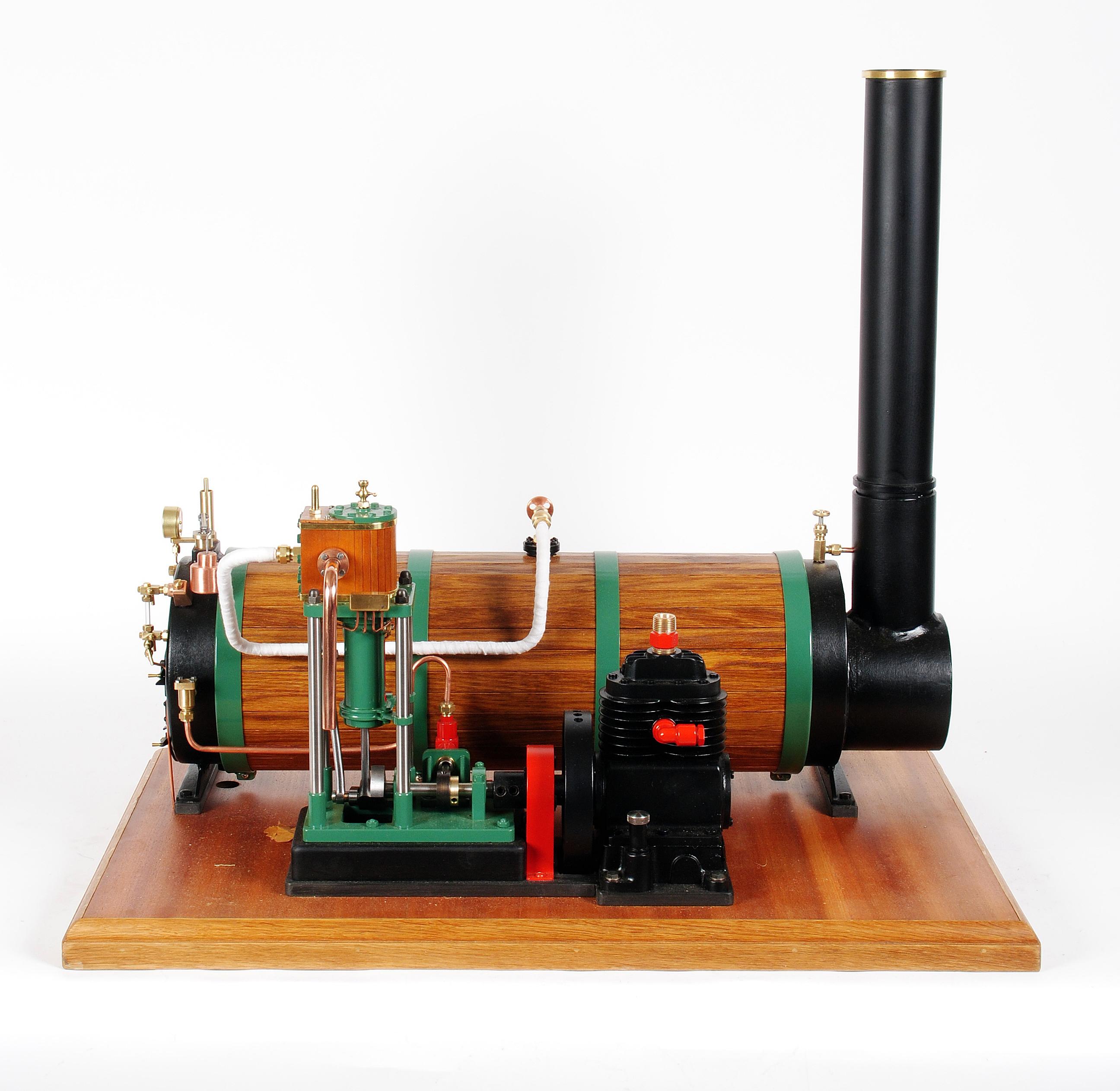 Appraisal: A model stationary steam engine and boiler coal fired Cornish