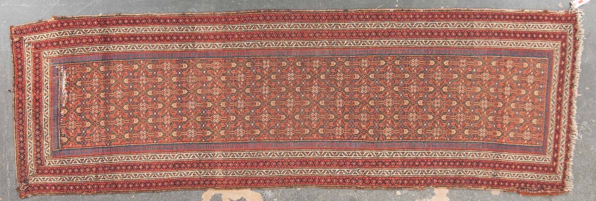 Appraisal: Antique Serab runner approx x Persia circa Condition Cut reduced