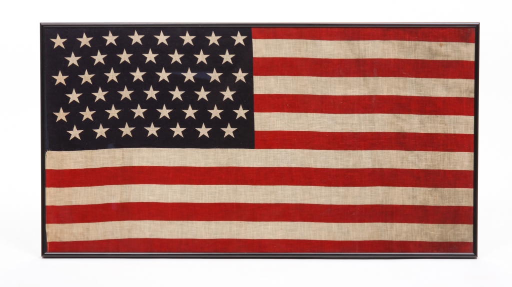 Appraisal: AMERICAN FORTY FIVE STAR FLAG Ca - Printed flag Some