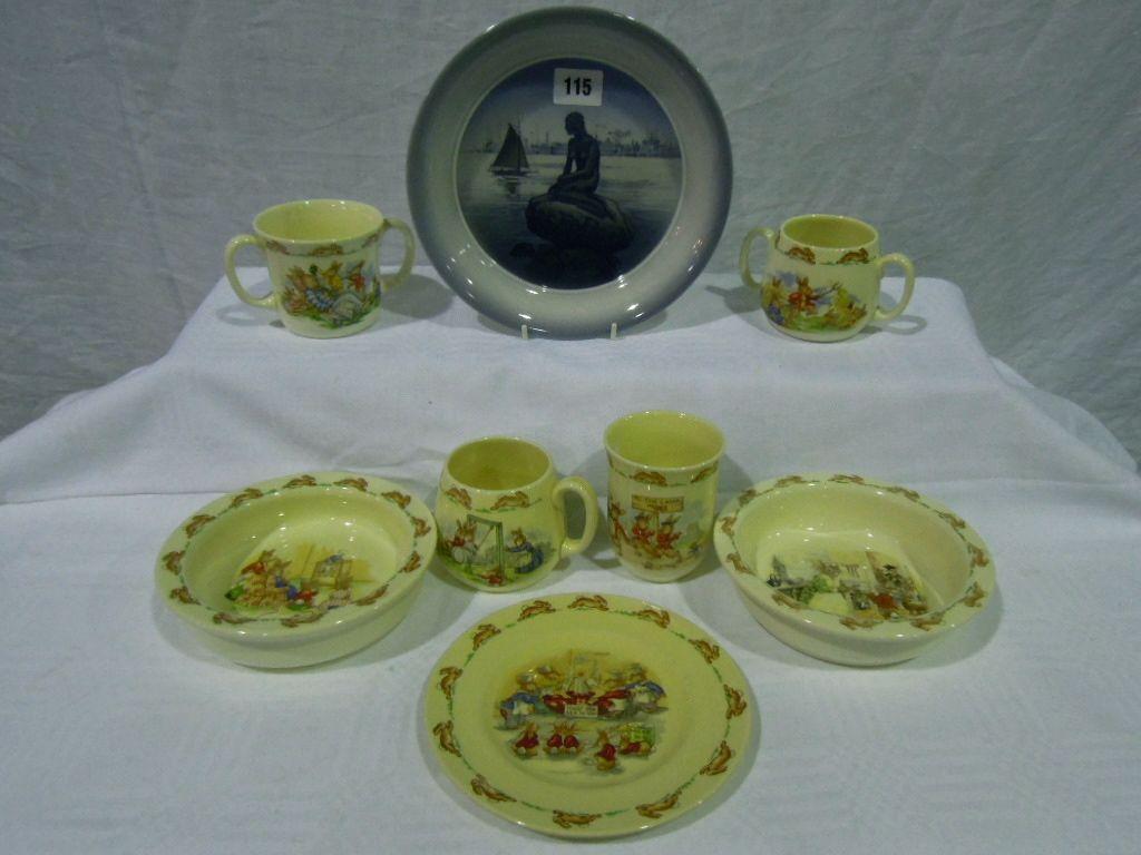 Appraisal: A Royal Copenhagen plate a quantity of Royal Doulton Bunnykins