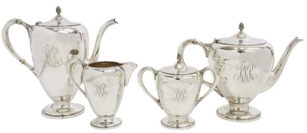 Appraisal: piece American sterling silver tea and coffee service M Fred