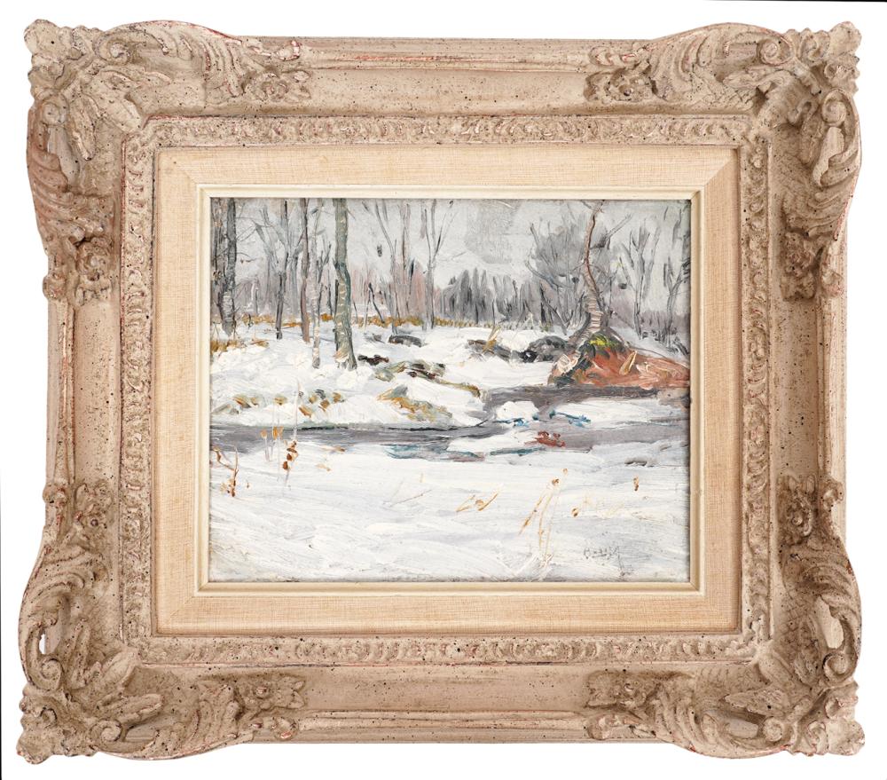 Appraisal: WALTER BAUM 'LATE WINTER' OIL ON BOARDWalter Emerson Baum American