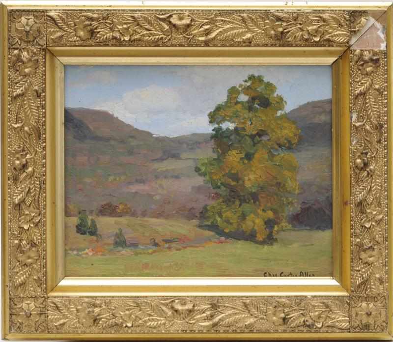 Appraisal: CHARLES CURTIS ALLEN - AUTUMN LANDSCAPE Oil on board signed