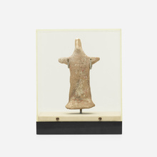 Appraisal: Minoan FIGURE BCearthenware with applied pigment plexiglass h w d