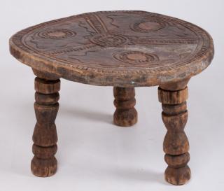 Appraisal: Liberian Ceremonial Table Gola Tribe Tripod ceremonial table from the