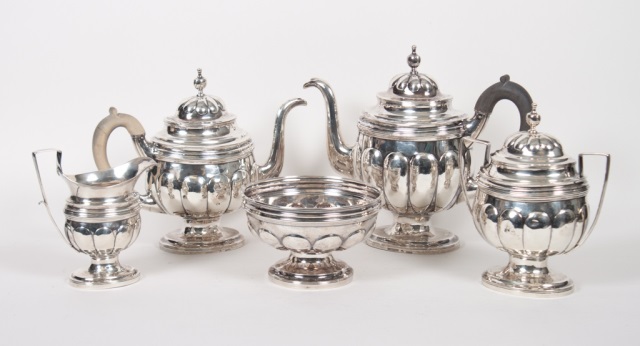 Appraisal: Thomas Warner sterling silver -piece tea service Baltimore first quarter-