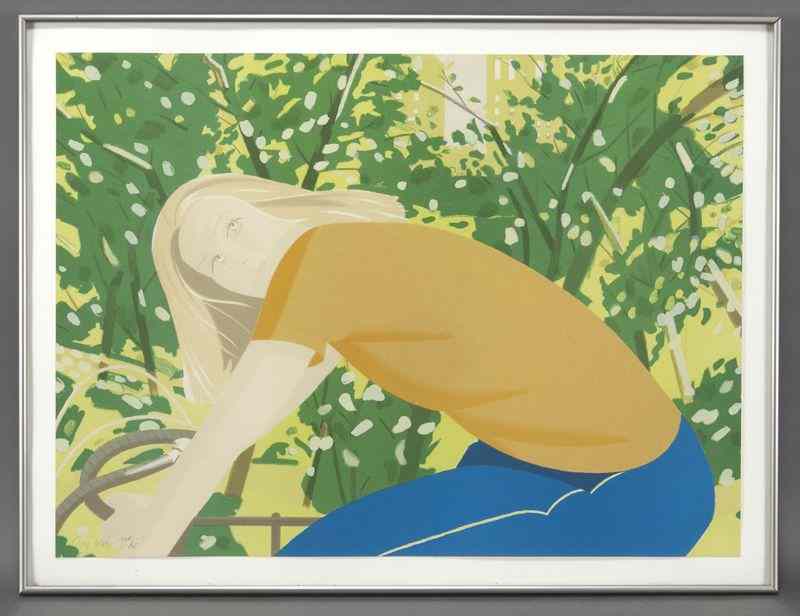 Appraisal: Alex Katz ''Bicycle Rider'' color lithograph Signed and numbered lower