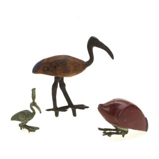 Appraisal: Ancient Egyptian style wood and bronze ibis Ancient Egyptian style