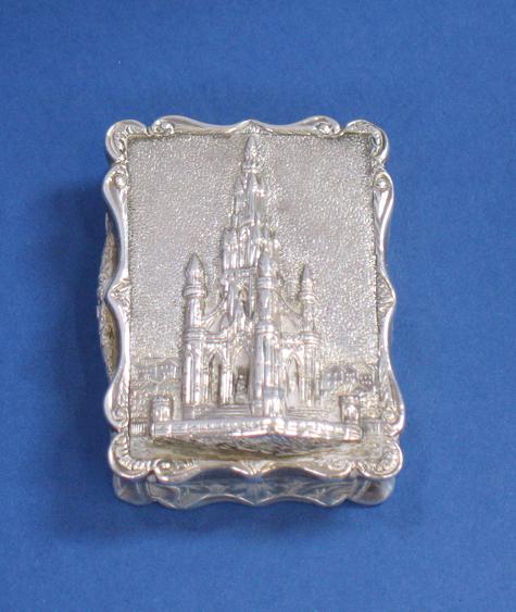 Appraisal: A VICTORIAN CASTLE TOP VINAIGRETTE of rectangular form with a