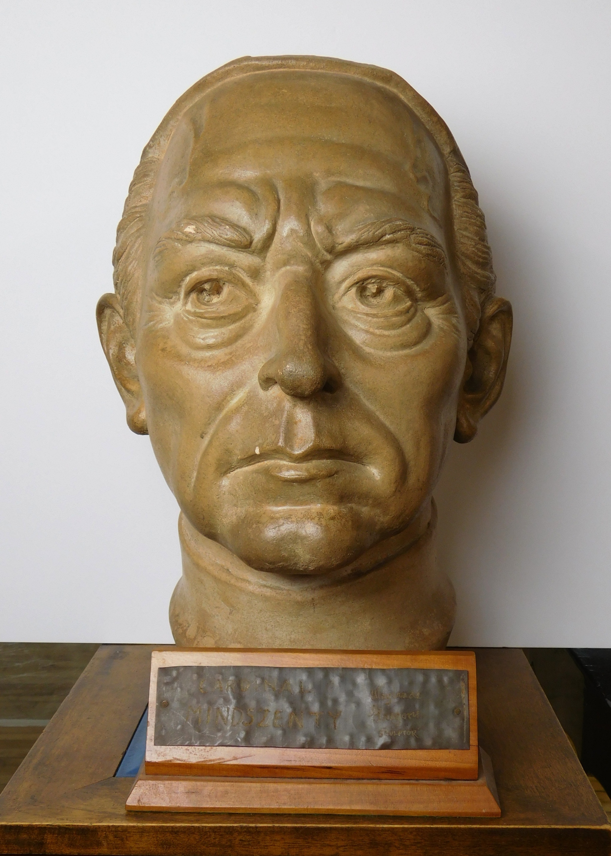 Appraisal: Waylande Gregory - - terra sculpture or Cardinal Jozsef Mindszenty