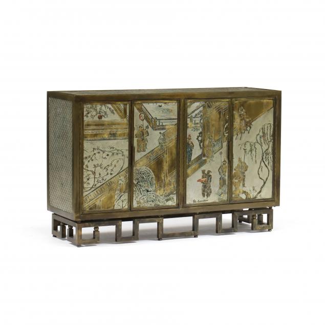 Appraisal: PHILIP KELVIN LAVERNE RARE CHAN LI CABINET Circa patinated and