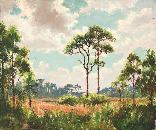 Appraisal: ALBERT ERNEST BACKUS American - Afternoon Clouds Florida oil on