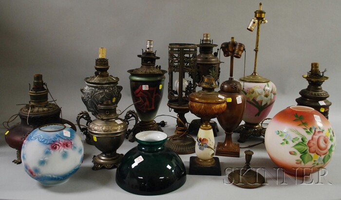 Appraisal: Ten Assorted Late Victorian and Early th Century Table Lamps