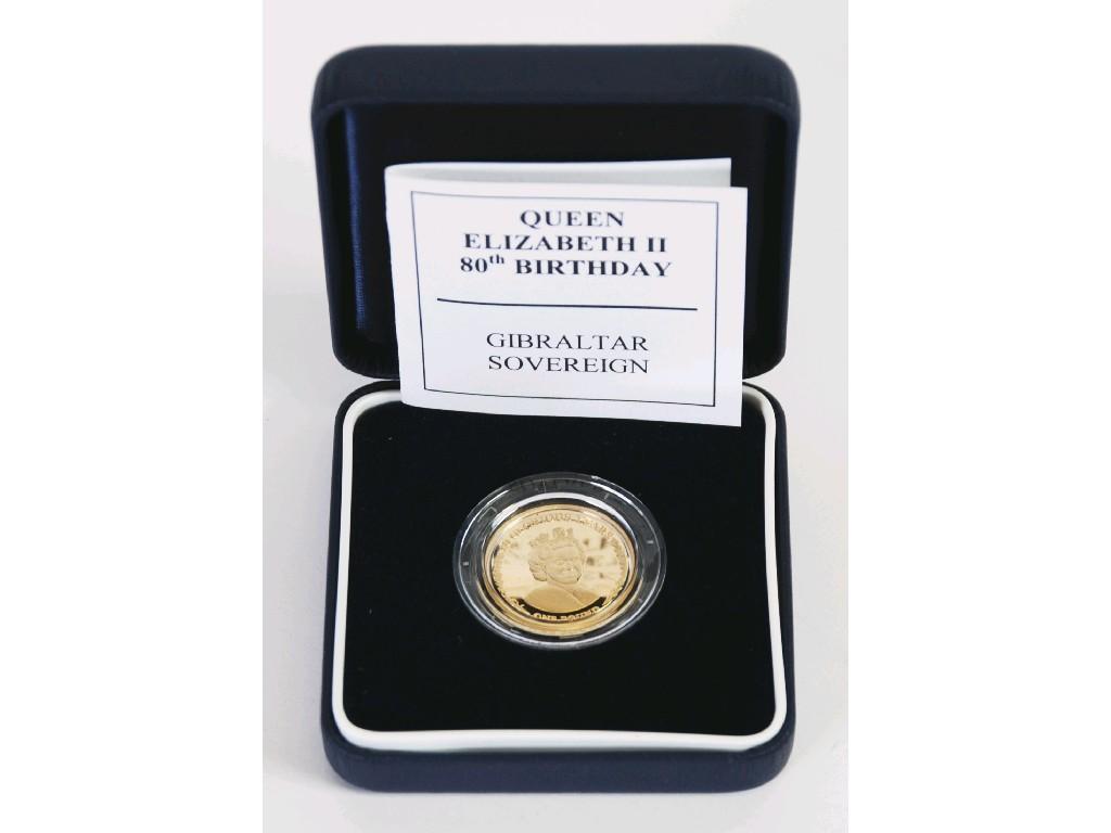 Appraisal: WESTMINSTER 'GIBRALTAR' GOLD PROOF SOVEREIGN to commemorate 'Queen Elizabeth II