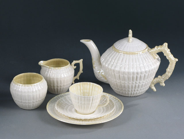 Appraisal: TWENTY-FOUR PIECES OF IRISH BELLEEK TEAWARE the piece tea set