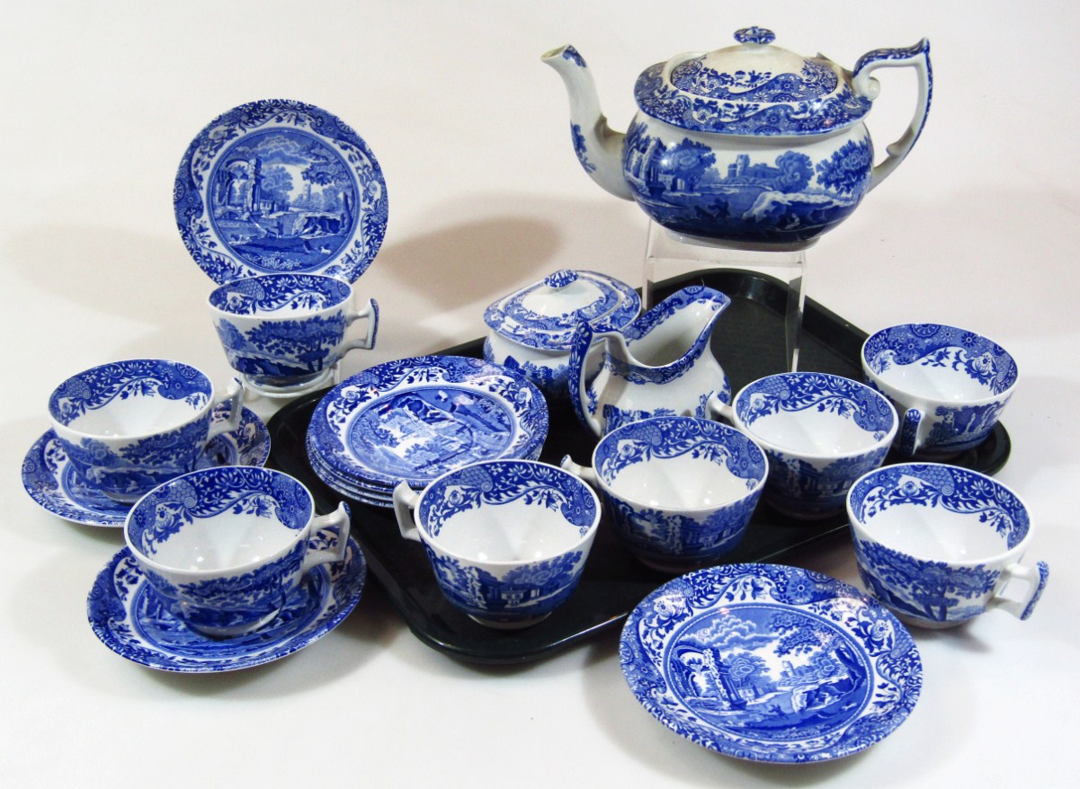 Appraisal: A matched Copeland Spode Italian blue and white part tea