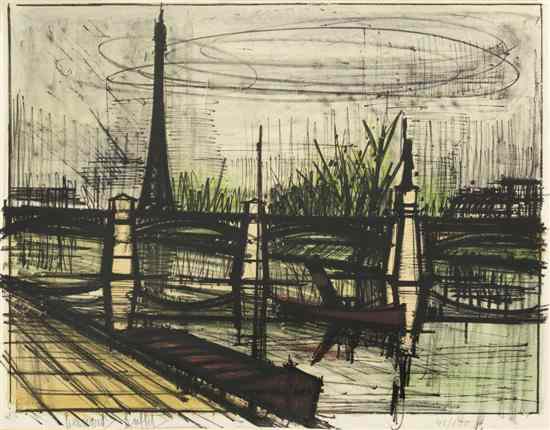 Appraisal: Bernard Buffet French - Pont du Jour lithograph edition signed