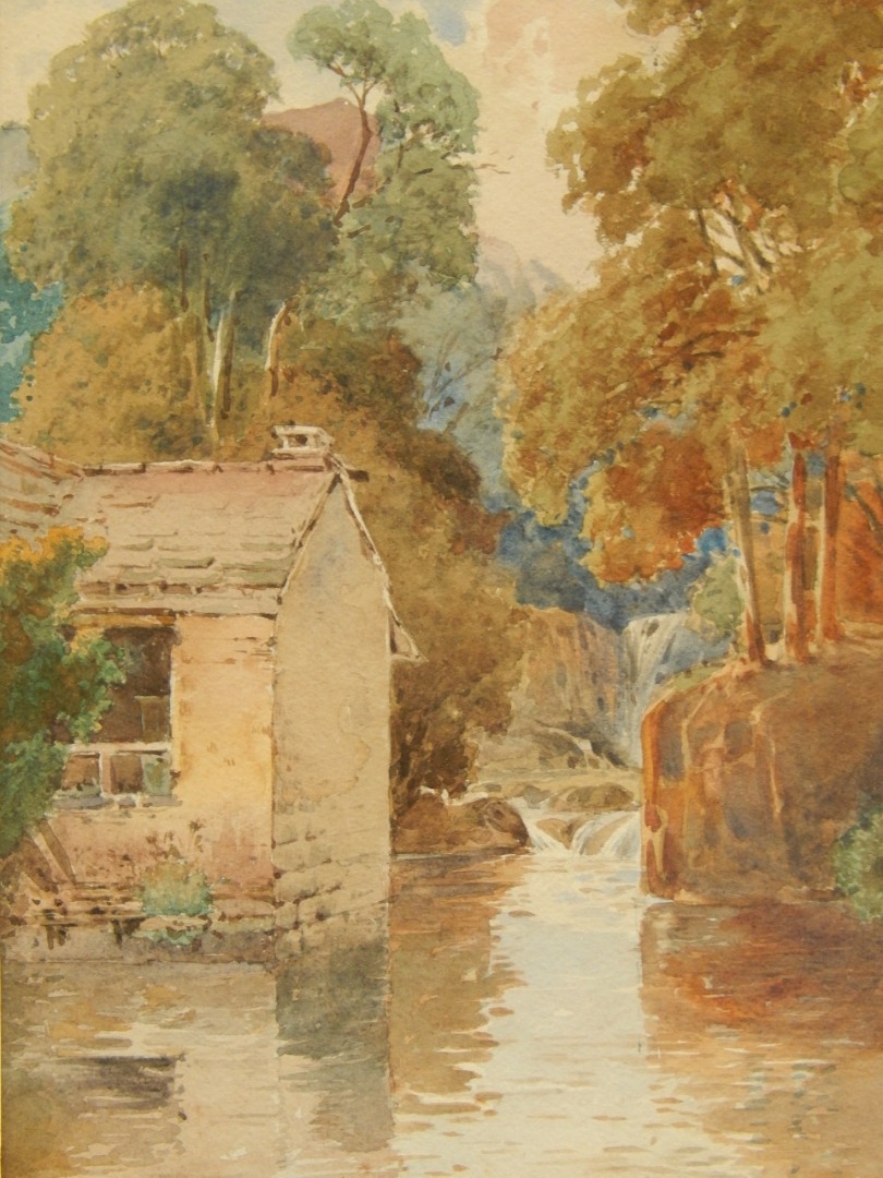 Appraisal: W T Brookes th thC River scene watercolour signed and