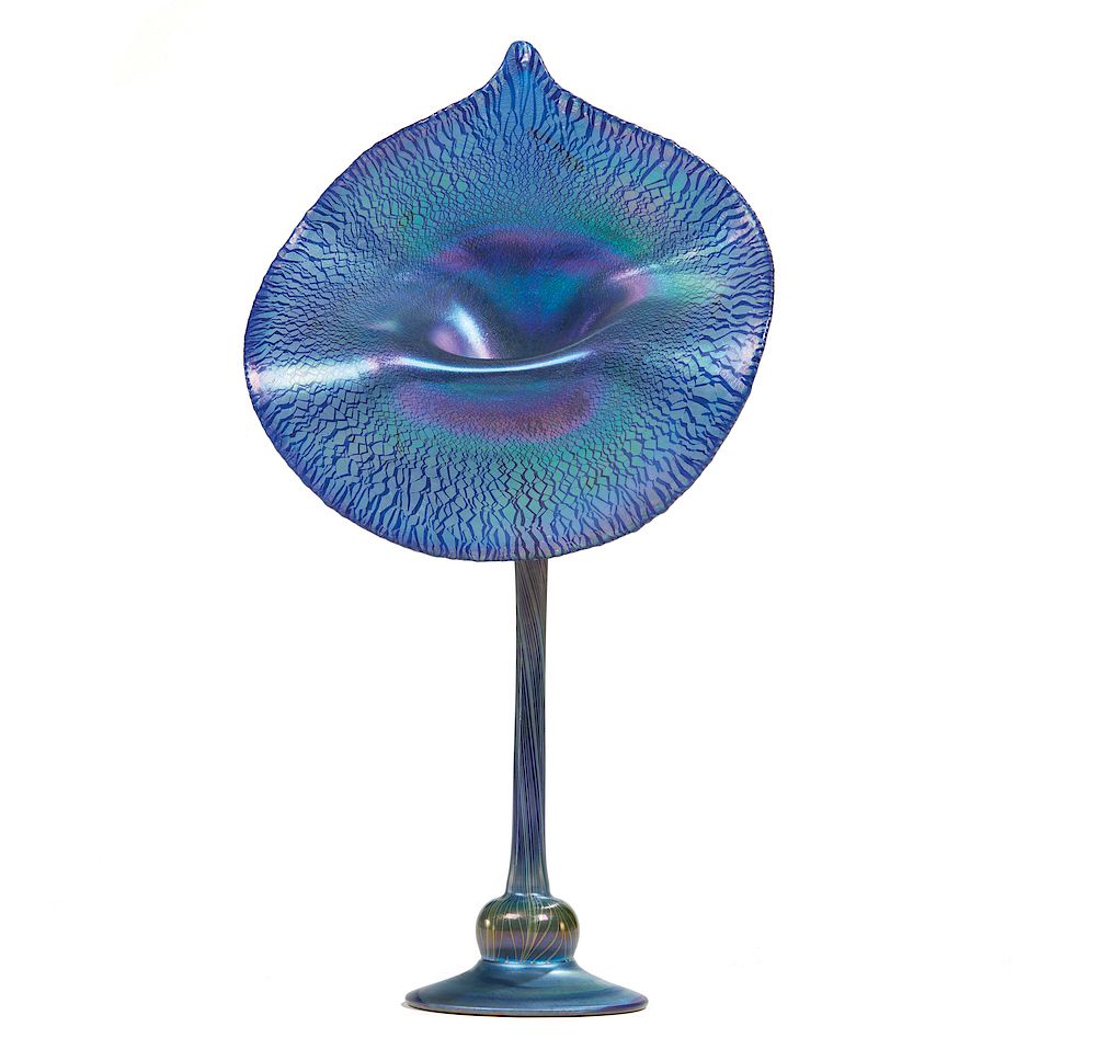 Appraisal: Jack in the Pulpit Art Glass Vase in the style