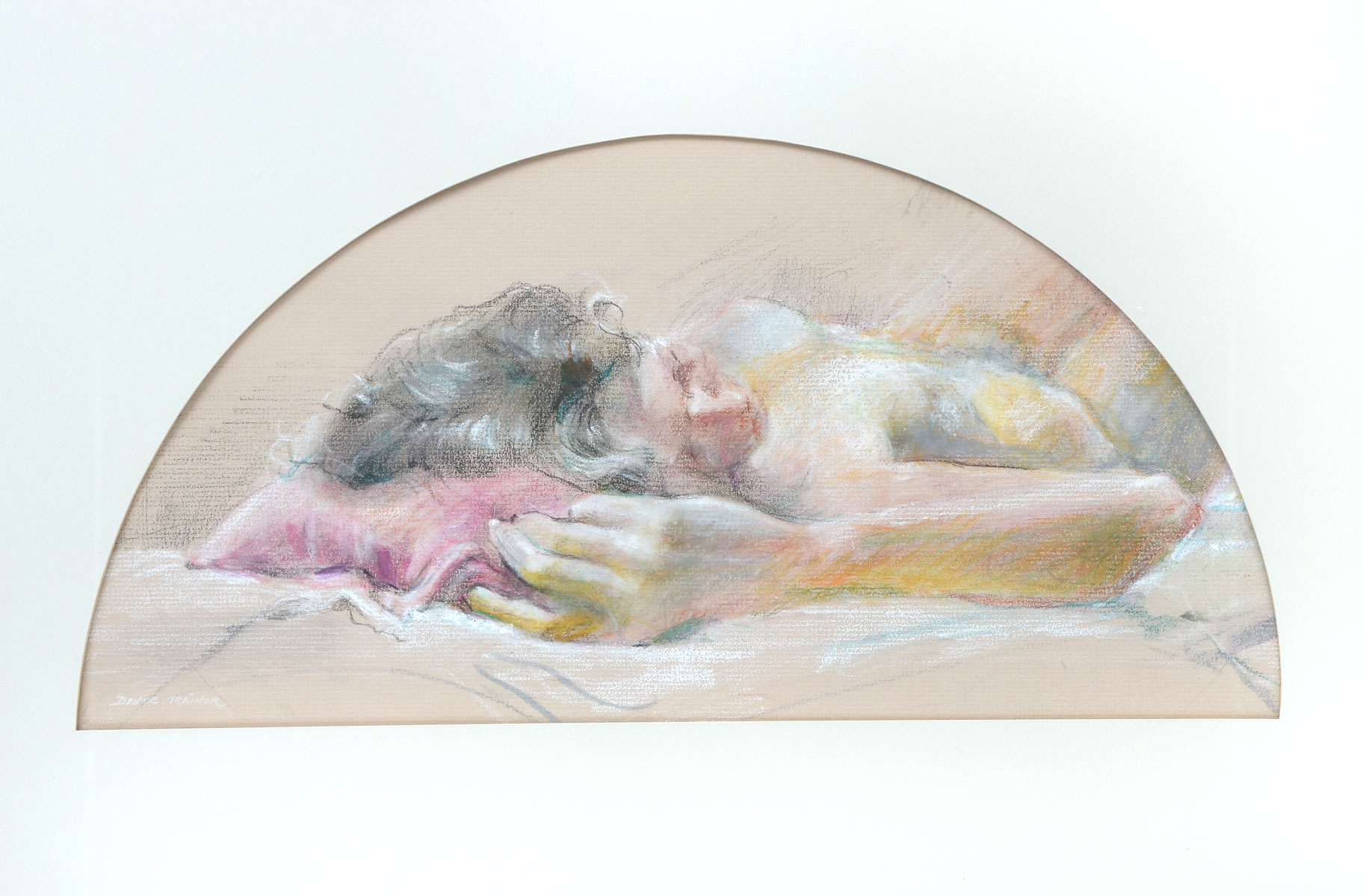 Appraisal: TRAINOR Diane American th Century Sleeping Nude Pastel sight size