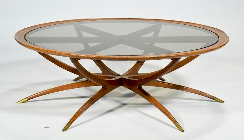 Appraisal: Danish Modern Spider Coffee Table Danish Mid Century Modern teak