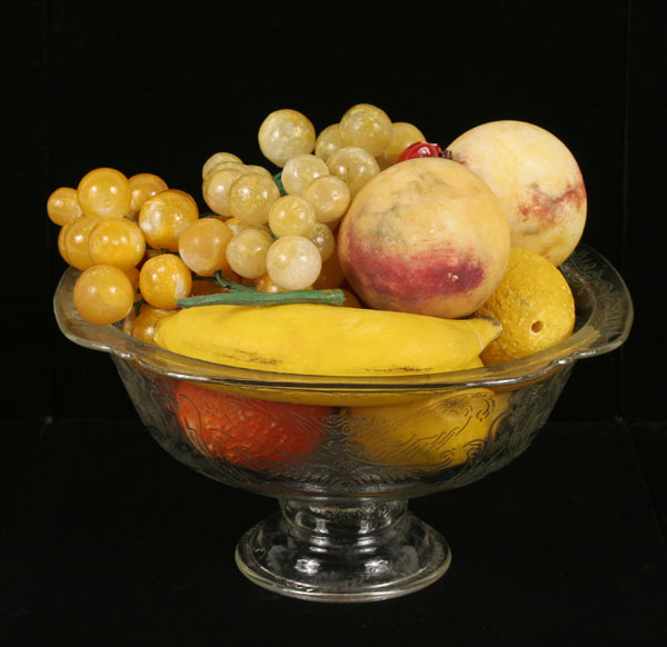 Appraisal: Ten pieces Victorian painted stone fruit bananas peaches lemon strawberries