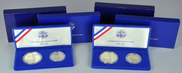 Appraisal: Two Statue of Liberty -Coin Proof SetsEach set contains Silver