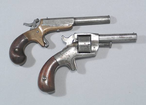 Appraisal: A lot of two American th century pocket pistols Comprising