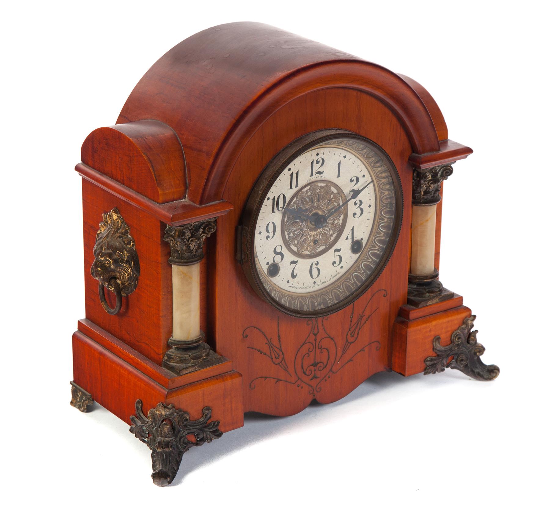 Appraisal: SETH THOMAS MANTEL CLOCK Connecticut th quarter- th century Arched