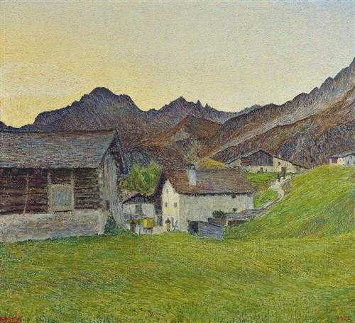 Appraisal: SEGANTINI GOTTARDO Puisano - Maloja Maloja Oil on canvas Signed