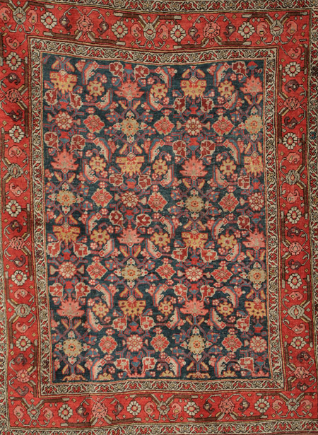 Appraisal: Bidjar Rug First Quarter th Century Blue ground with millefleur