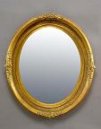 Appraisal: Good Napoleon III-Style Carved Giltwood and Plaster Oval Looking Glass