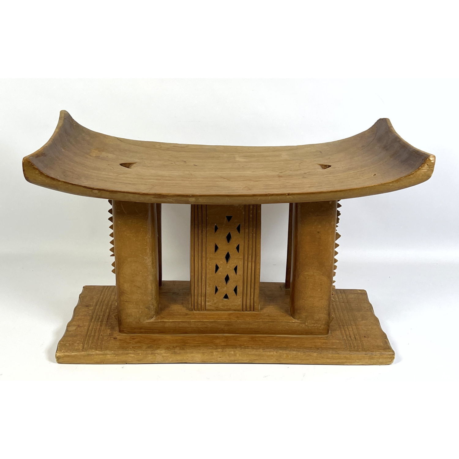 Appraisal: Ashanti Queen Stool Carved Wood Dimensions H inches W inches