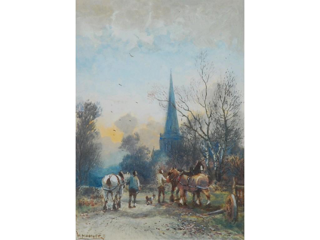 Appraisal: WILLIAM MANNERS R B A f - WATERCOLOUR Fast falls