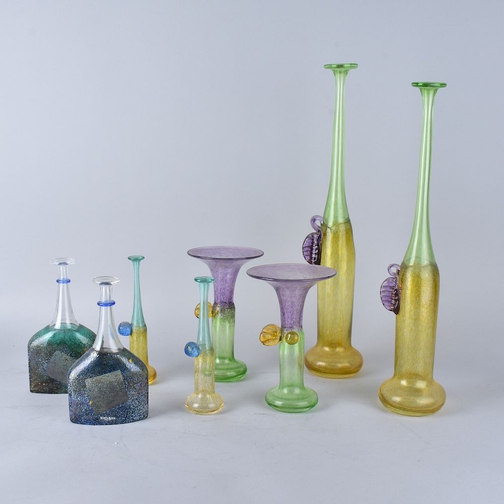 Appraisal: Kosta Boda Bottle Vases Eight Kosta Boda Art Glass Bottles