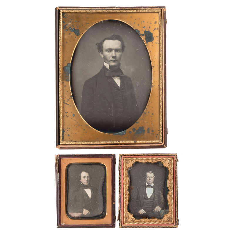 Appraisal: EARLY PHOTOGRAPHY - PORTRAITURE A group of daguerreotypes of distinguished