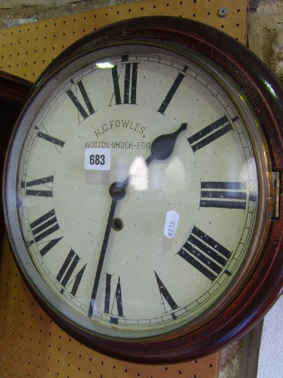 Appraisal: An Edwardian dial clock with face and single train movement