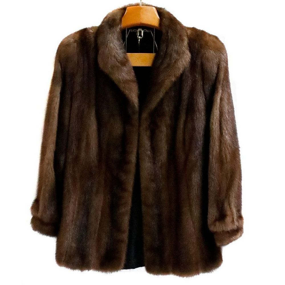 Appraisal: Natural Lunaraine Vintage Mink Jacket in cm Name embriodered in