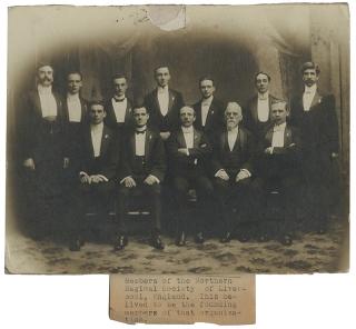 Appraisal: Liverpool Northern Magical Society Group Portrait Liverpool Sepia print on