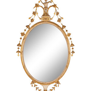 Appraisal: A Louis XVI Style Giltwood and Gesso Mirror EARLY TH