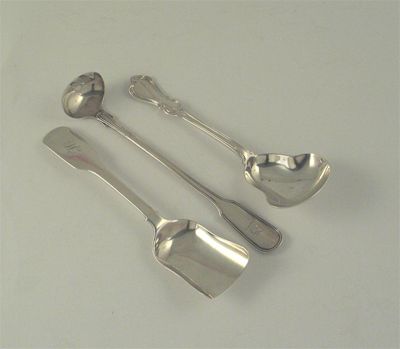 Appraisal: Three interesting spoons a Victorian 'Marriot' patent pickle spoon crested