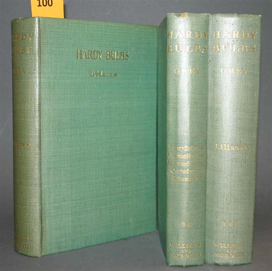 Appraisal: Botany Charles Hervey Grey Hardy Bulbs Vols Illustrated by Cecil